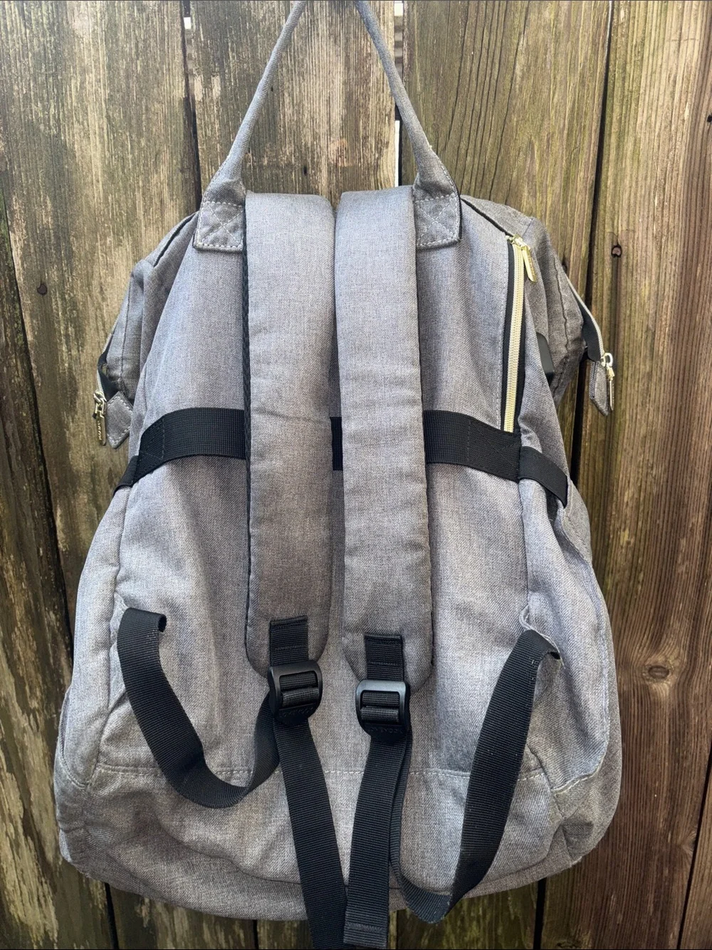 Lovevook Gray Silver Quilted Backpack Travel Bag Teacher Nurse Computer Large